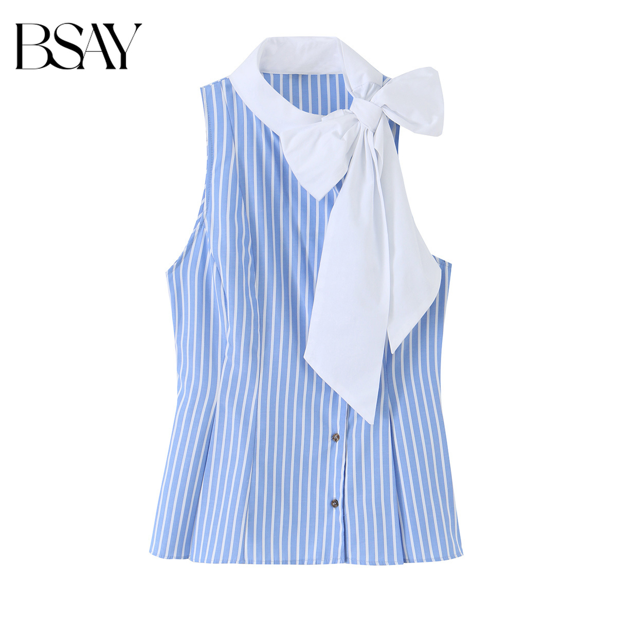 Suspender Tank Top - BSAY 2026 Summer Blue White Striped
