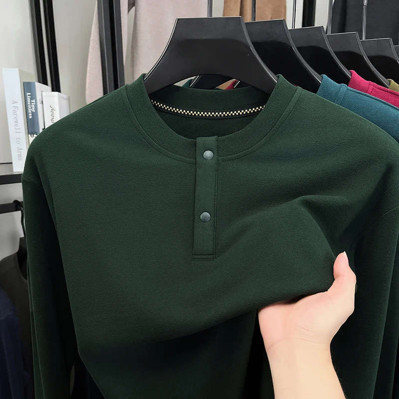 Mens Loose Fit Henley Pullover - Thermal Long John recension och pris