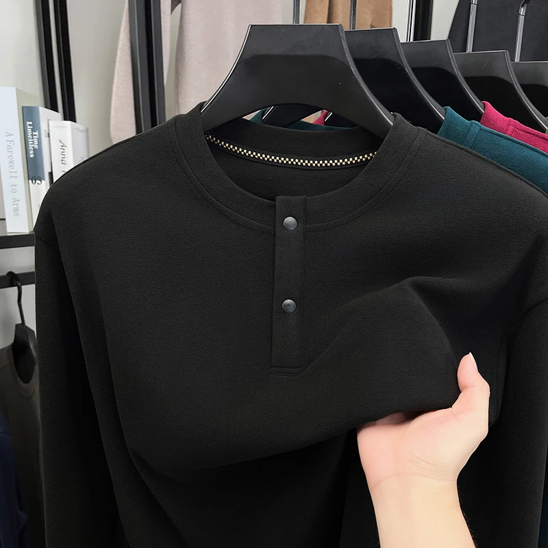 Mens Loose Fit Henley Pullover - Thermal Long John recension och pris