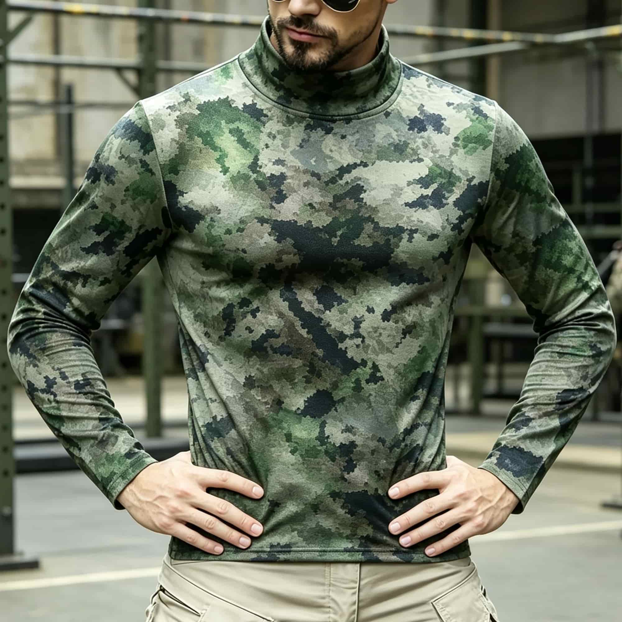 Men Tactical Camouflage Print  - Base Layer Top recension och pris