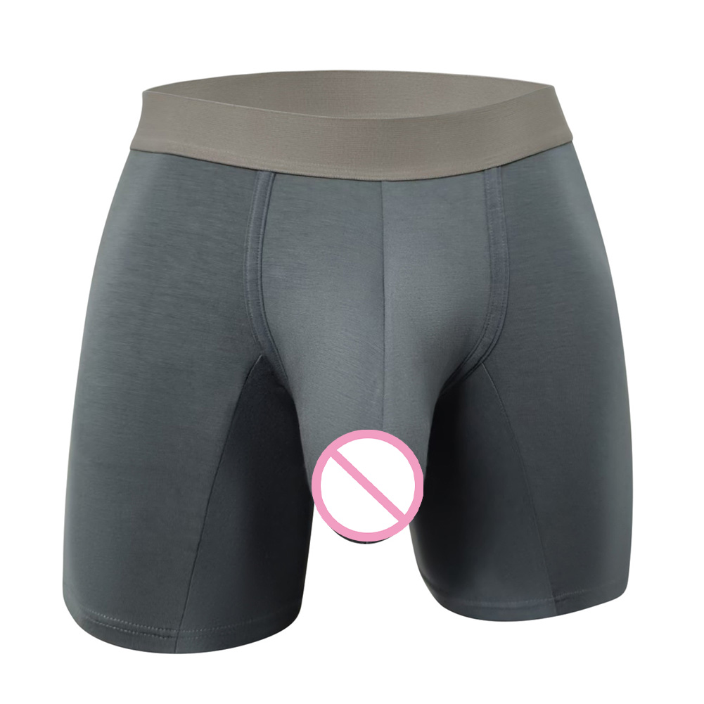 Men Modal Boxer Shorts Long Le - Long Leg Trunk Men recension och pris