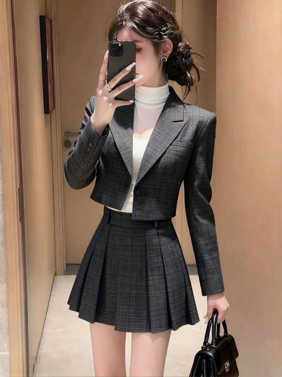 Autumn Winter Plaid Suit Jacke - Thermal Long John recension och pris