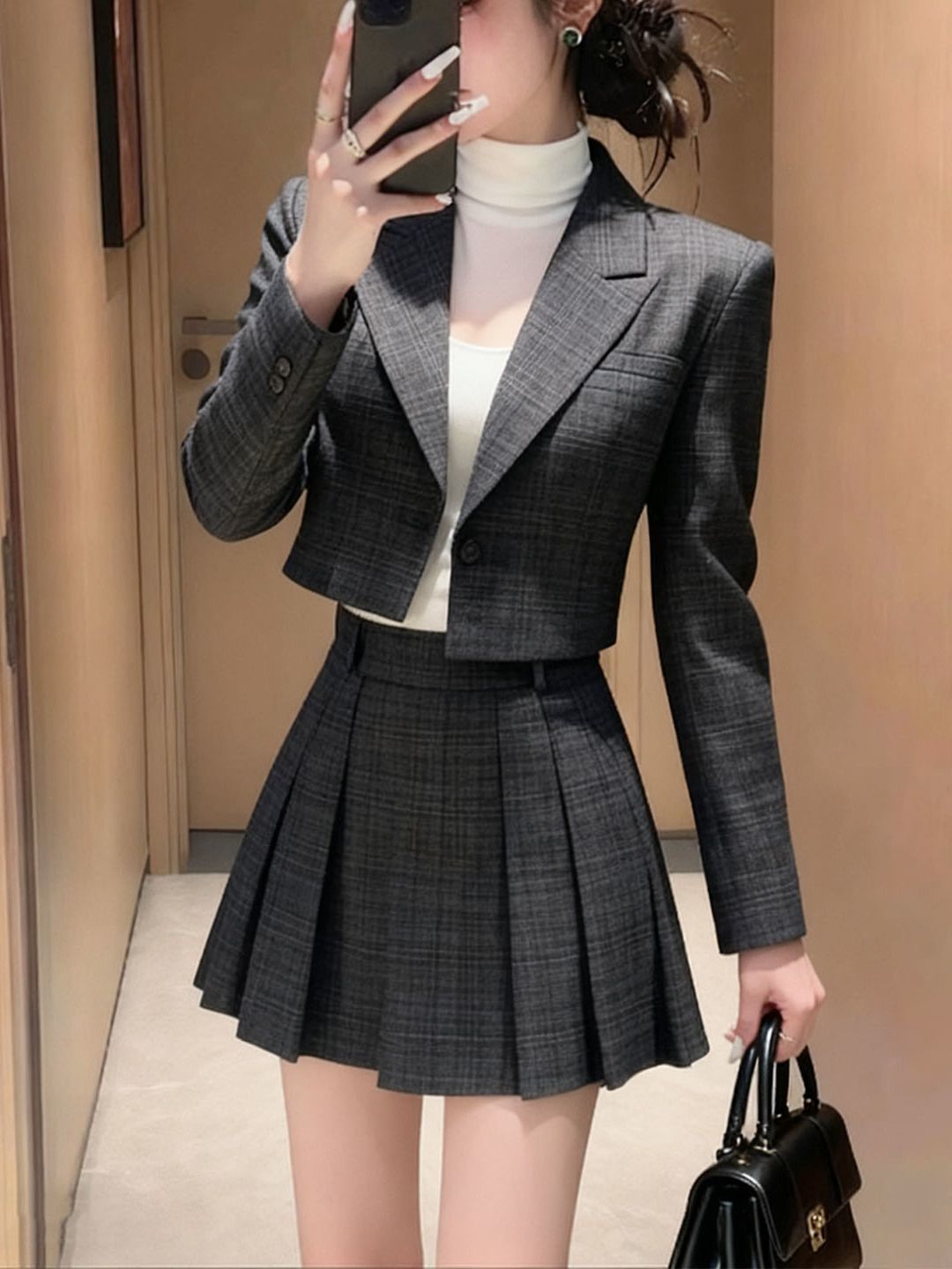 Autumn Winter Plaid Suit Jacke - Thermal Long John recension och pris